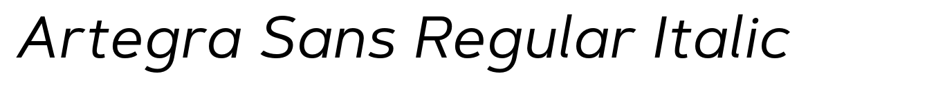 Artegra Sans Regular Italic